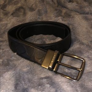 Never Worn Men’s Black Coach Belt